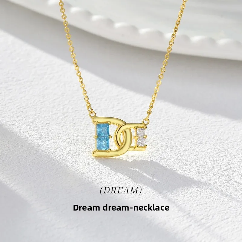 Dawn's Jewel zircon necklace female s925 sterling silver letter pendant high-end fashion temperament clavicle chain
Dawn's Jewel zircon necklace female s925 sterling silver letter pendant high-end fashion temperament clavicle chain