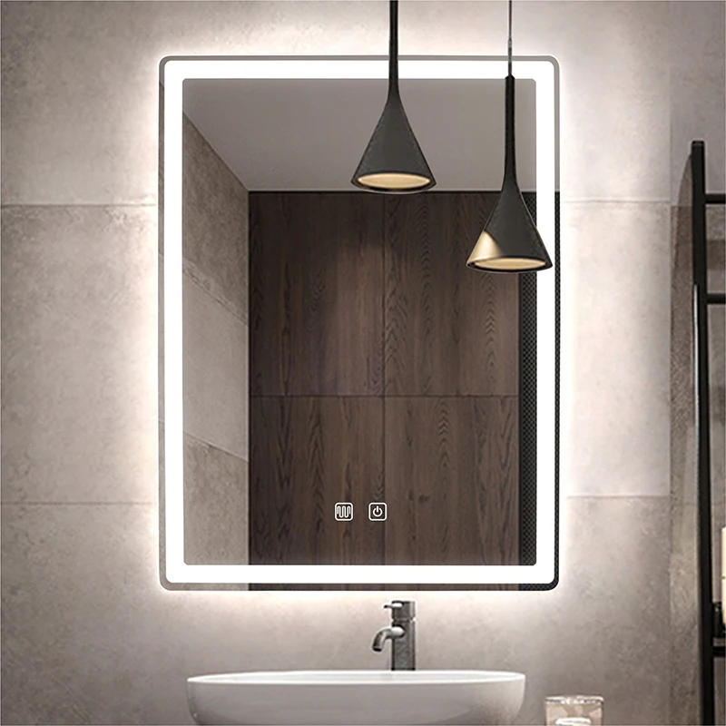 Rectangular Smart Beauty Makeup Bathroom Mirror With 3 Color Light Defogging Touch Button Vantiy Wall Hanging Bathroom Mirrors
Rectangular Smart Beauty Makeup Bathroom Mirror With 3 Color Light Defogging Touch Button Vantiy Wall Hanging Bathroom Mirrors