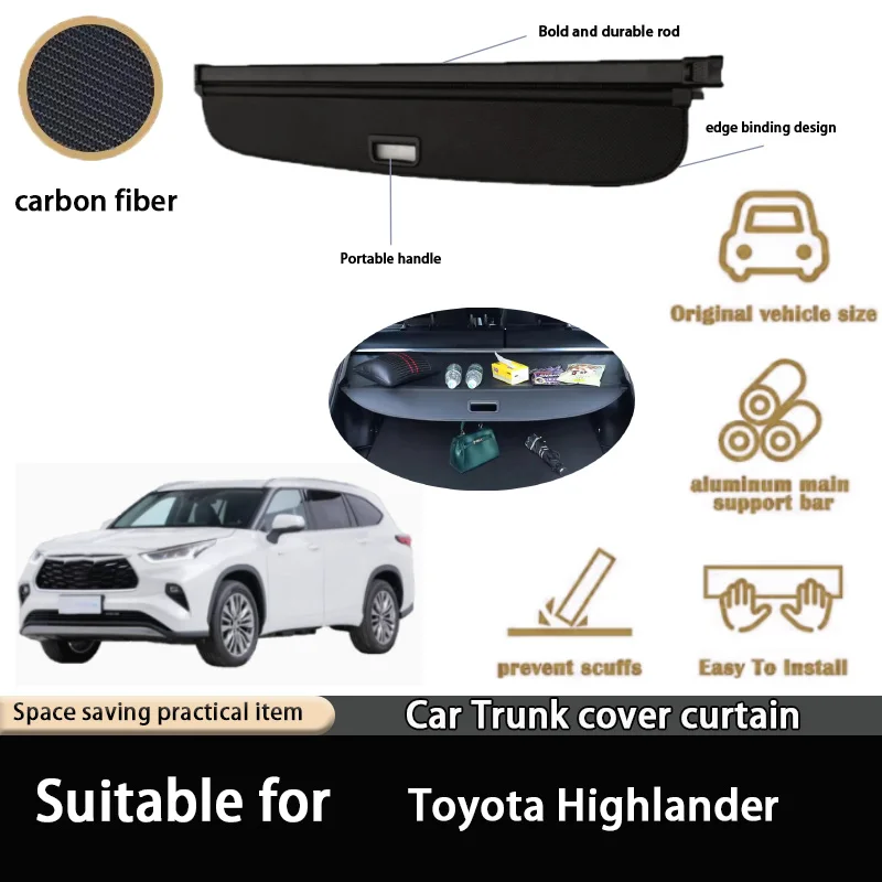 Suitable for 2009-2024 Toyota Highlander Trunk Curtain Rear Trunk Storage Partition Bezel Interior Modification Accessories
Suitable for 2009-2024 Toyota Highlander Trunk Curtain Rear Trunk Storage Partition Bezel Interior Modification Accessories