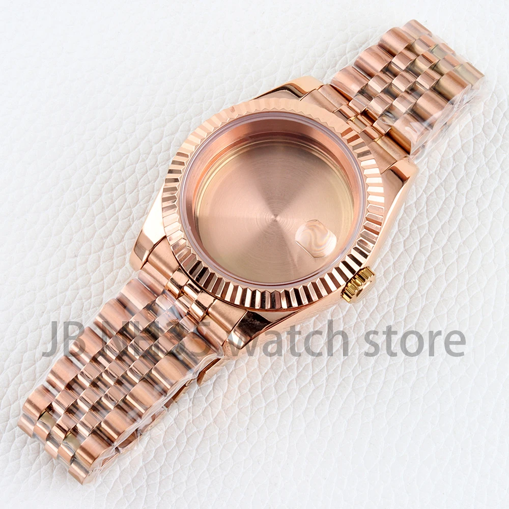 Rose Gold 36/39mm Nh35 Watch Case For Seiko Datejust NH35 NH36 Automatic Movement 316L Stainless Steel Jubilee/Oyster Strap 
Rose Gold 36/39mm Nh35 Watch Case For Seiko Datejust NH35 NH36 Automatic Movement 316L Stainless Steel Jubilee/Oyster Strap