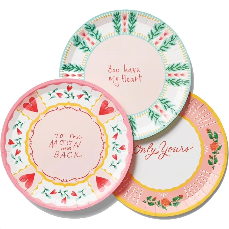 Бумажные тарелки All You Need Is Love с цветочным узором в форме сердца для украшения ко Дню святого Валентина, необычные тарелки 9,25 дюйма, 2 дизайна в упаковке
Бумажные тарелки All You Need Is Love с цветочным узором в форме сердца для украшения ко Дню святого Валентина, необычные тарелки 9,25 дюйма, 2 дизайна в упаковке