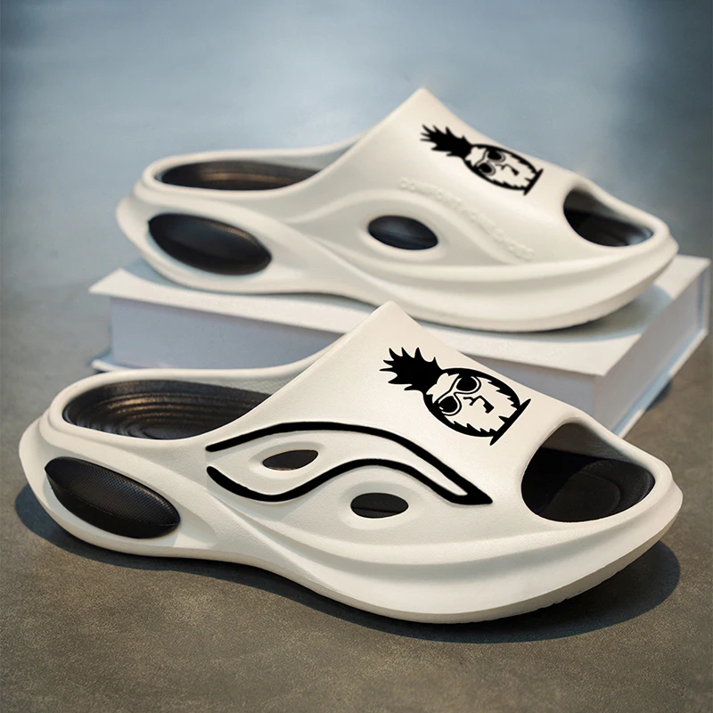 New pineapple print thick-soled comfortable versatile slip-on sandals for men, suitable for cool outdoor wear
New pineapple print thick-soled comfortable versatile slip-on sandals for men, suitable for cool outdoor wear