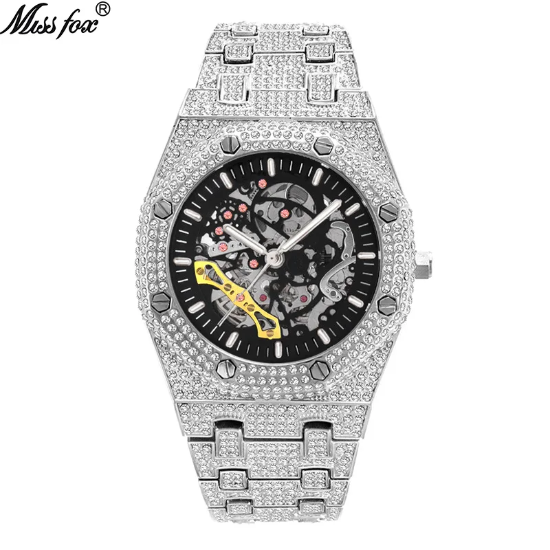 Official brand free shippingEuropean and American Hot Full Diamond Hollow Mechanical Watch Waterproof Luminous Stainless SteelMe
Official brand free shippingEuropean and American Hot Full Diamond Hollow Mechanical Watch Waterproof Luminous Stainless SteelMe
