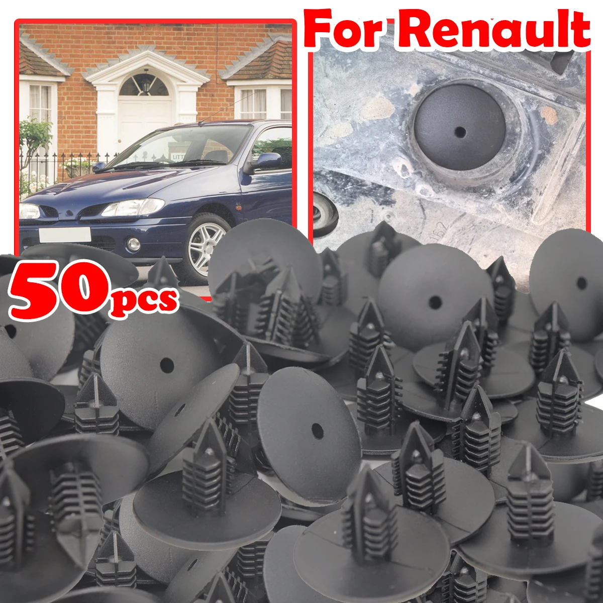 50pcs Car Wheel Arch Liner Splash guard Clips Plastic Fastener For Renault MEGANE MODUS SCENIC 7703077435 Tool-Free Installation
50pcs Car Wheel Arch Liner Splash guard Clips Plastic Fastener For Renault MEGANE MODUS SCENIC 7703077435 Tool-Free Installation