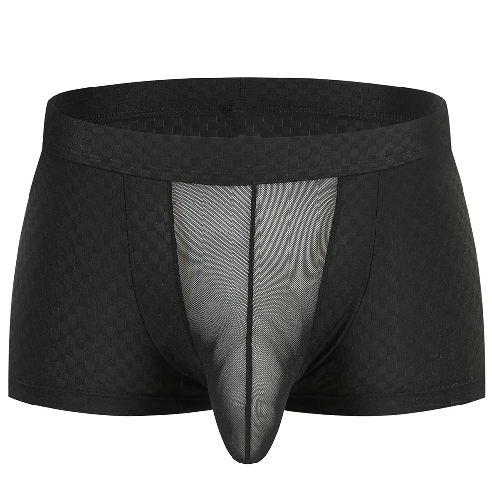 Sexy Mens Sheer Low Waist Underwear Elephant Nose Boxer Briefs Stretch Undershorts Comfort Breathable Panties Lingerie Hombre
Sexy Mens Sheer Low Waist Underwear Elephant Nose Boxer Briefs Stretch Undershorts Comfort Breathable Panties Lingerie Hombre