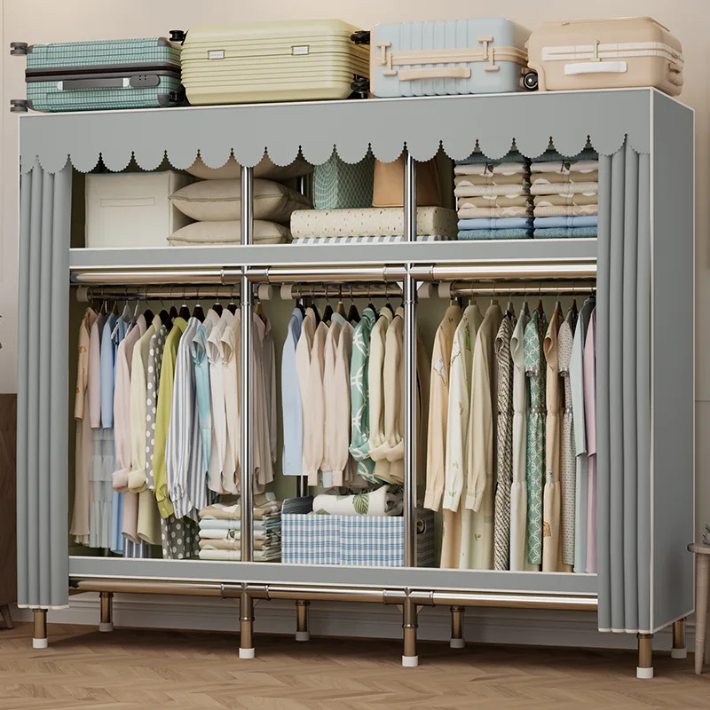 Простой тканевый шкаф для дома, спальни, съемной комнаты, из стальных труб, прочный и долговечный, для хранения вещей, сборный.
Простой тканевый шкаф для дома, спальни, съемной комнаты, из стальных труб, прочный и долговечный, для хранения вещей, сборный.