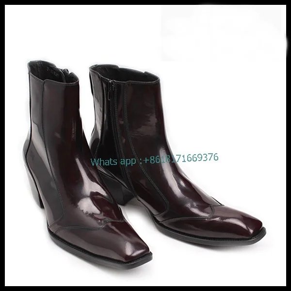 2022 New Luxury Pointed Toe Business Leather Boots Casual Men Square Toe Men's Shoes High-heeled Fashion Heightening Boots Work
2022 New Luxury Pointed Toe Business Leather Boots Casual Men Square Toe Men's Shoes High-heeled Fashion Heightening Boots Work