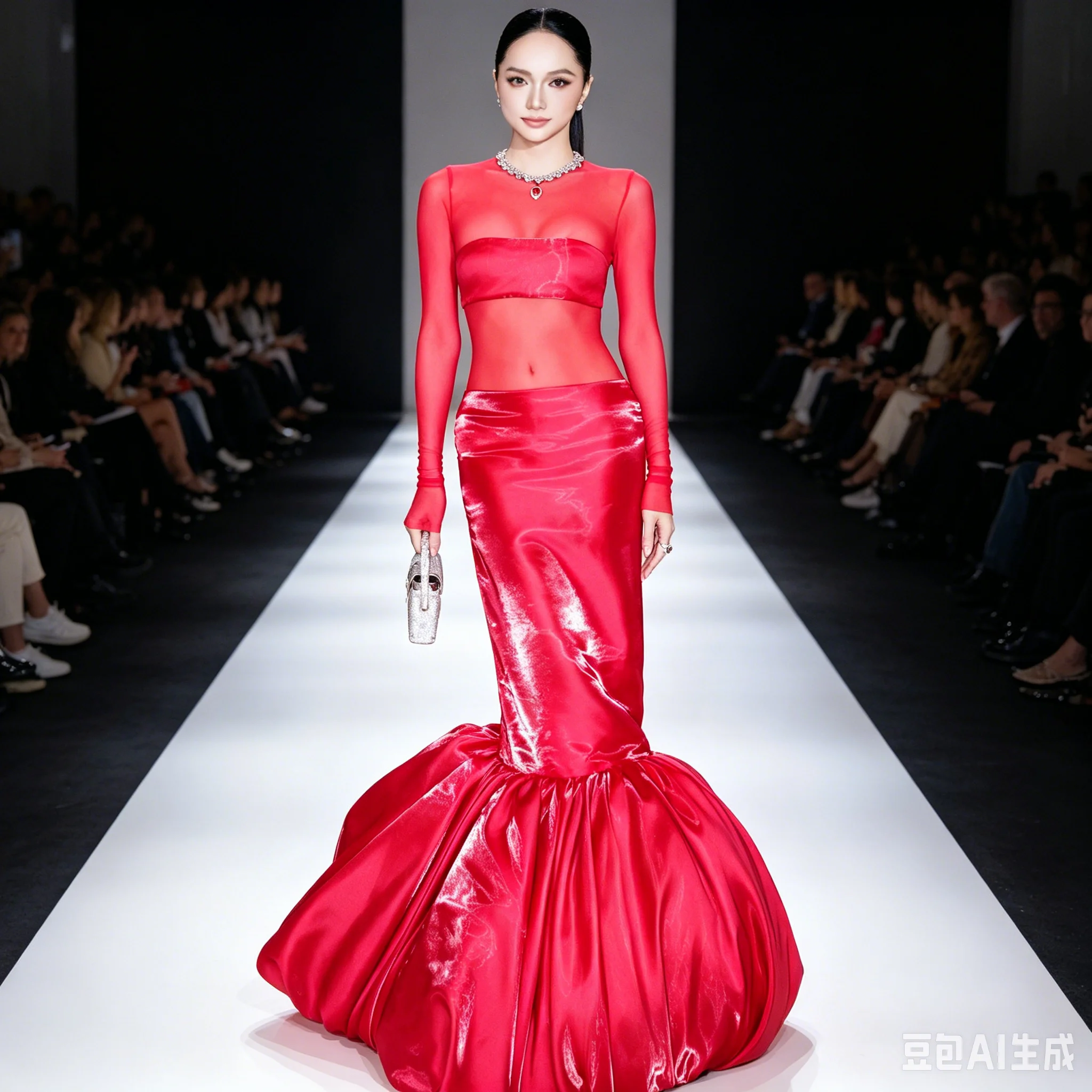 Bright Red High Waist Shiny Metallic Satin Mermaid Maxi Skirt Bodycon Ruffle Bubble Hem Floor Length Long Skirt for Red Carpet E
Bright Red High Waist Shiny Metallic Satin Mermaid Maxi Skirt Bodycon Ruffle Bubble Hem Floor Length Long Skirt for Red Carpet E