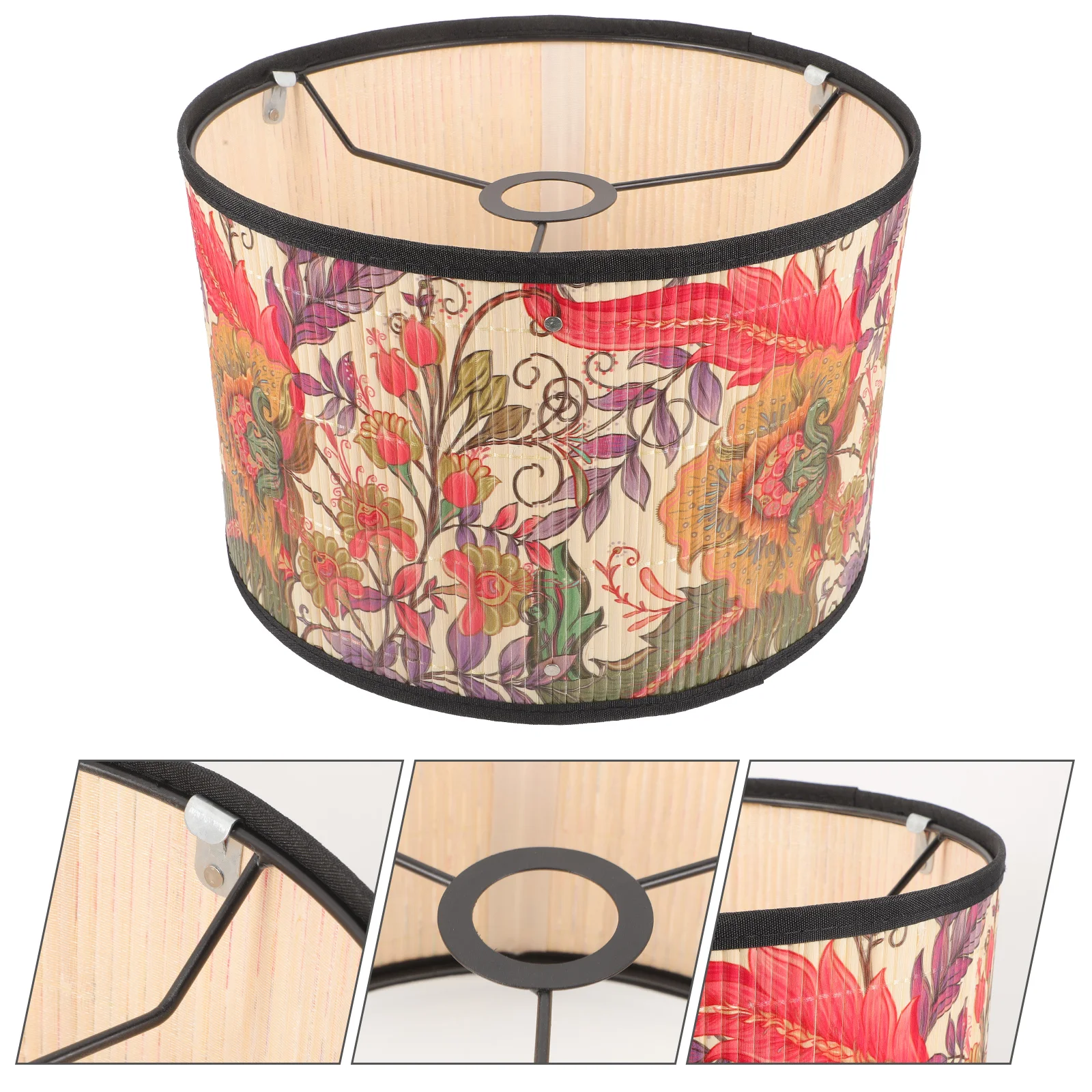 Drum Colorful Lamp Shade E27 Vintage Bamboo Lampshade Flower Pattern Chandelier Lamp Light Accessory Pendant Floor Light
Drum Colorful Lamp Shade E27 Vintage Bamboo Lampshade Flower Pattern Chandelier Lamp Light Accessory Pendant Floor Light