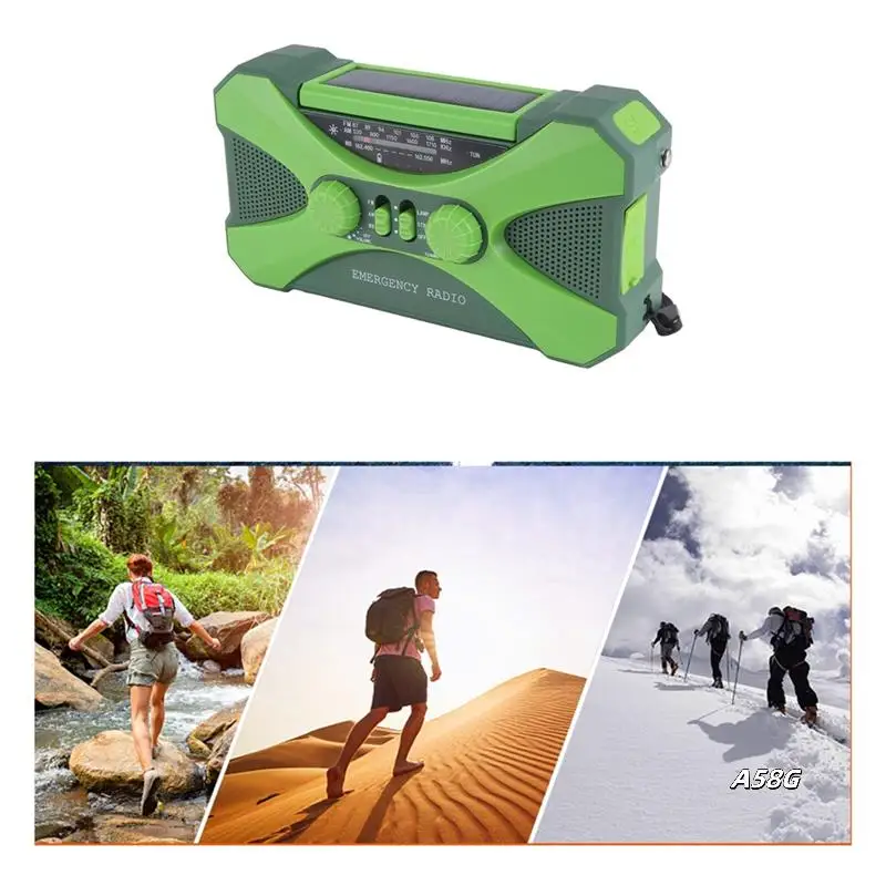 5200Mah Emergency Radio, Solar Hand Crank Radio Portable Radio With Phone Charger LED Flashlight Outdoor Emergency
5200Mah Emergency Radio, Solar Hand Crank Radio Portable Radio With Phone Charger LED Flashlight Outdoor Emergency