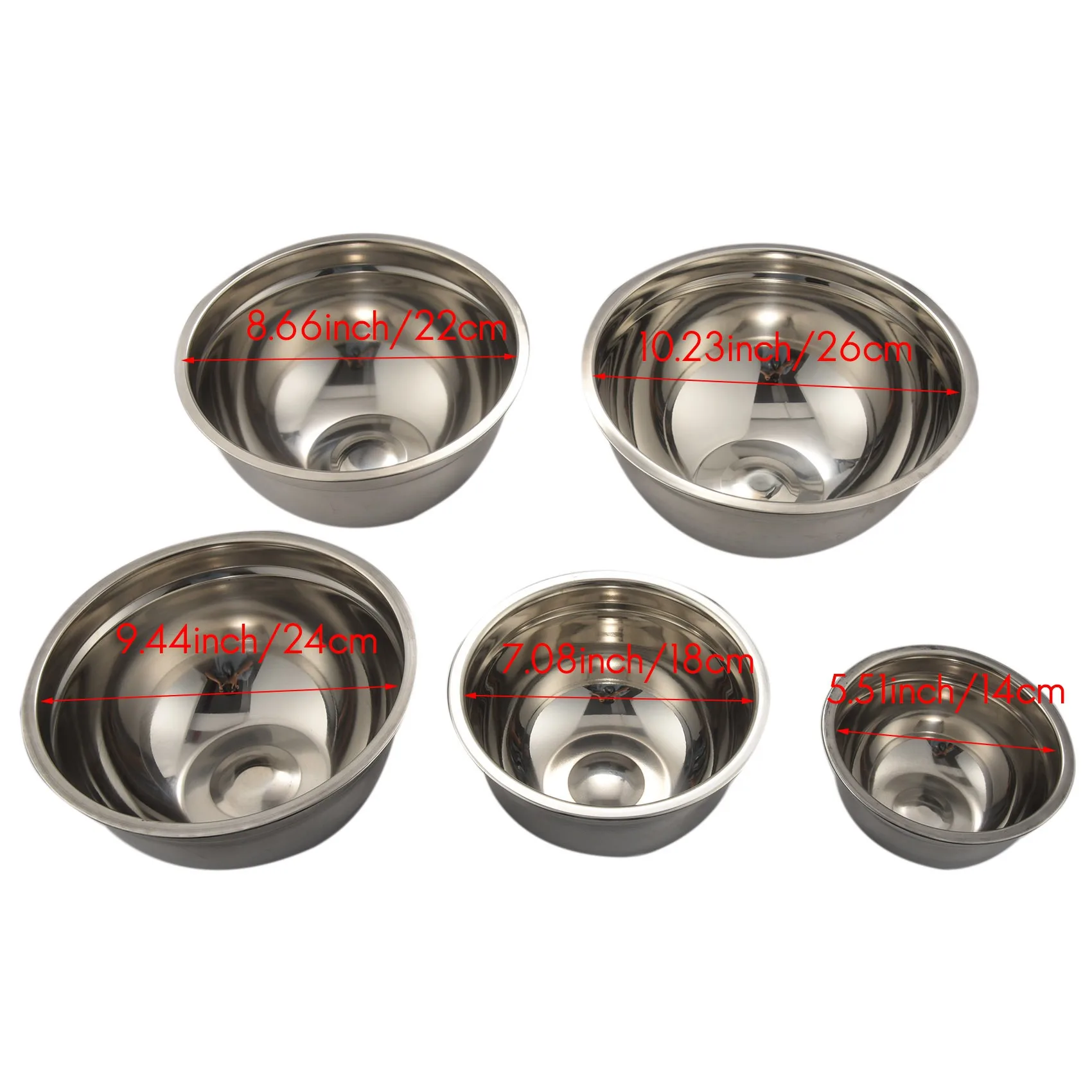 A21Q -Stainless Steel Mixing Bowl (Set Of 5) Fruit Salad Bowl Storage Bowl Set Kitchen Salad Bowl
A21Q -Stainless Steel Mixing Bowl (Set Of 5) Fruit Salad Bowl Storage Bowl Set Kitchen Salad Bowl