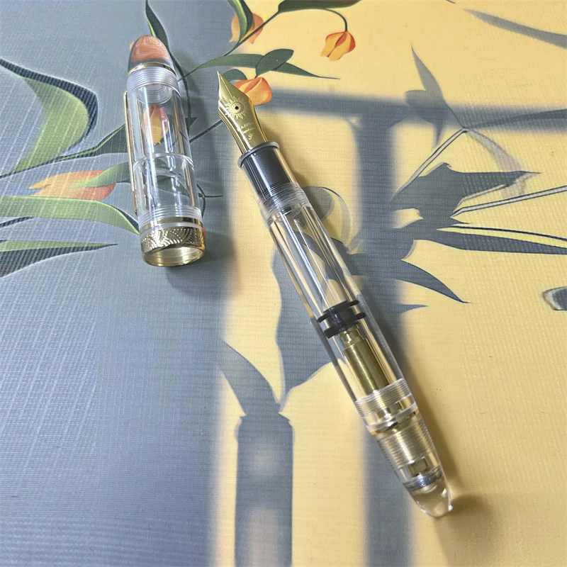 Lovely MAJOHN P140 NO.8 F/M Nib Acrylic Piston Huge Transparent Fountain Pen Ebonite Feed Large Capacity Ink Writing Luxury Pen
Lovely MAJOHN P140 NO.8 F/M Nib Acrylic Piston Huge Transparent Fountain Pen Ebonite Feed Large Capacity Ink Writing Luxury Pen