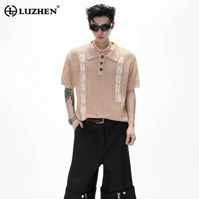 LUZHEN Sleeve 2025 Summer Letter Printed Polo Neck Short Knitted Pullover Men's Original Luxury Elegant Casual Male Tops JY7063
LUZHEN Sleeve 2025 Summer Letter Printed Polo Neck Short Knitted Pullover Men's Original Luxury Elegant Casual Male Tops JY7063