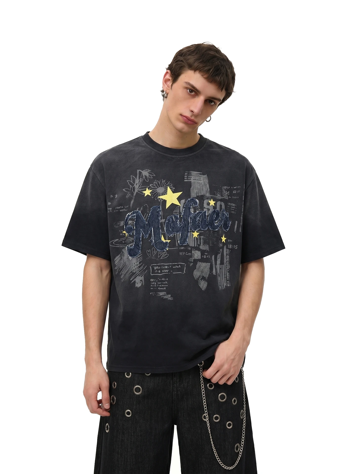 BETEBULE American Retro Printed Embroidered Tie Dye Short Sleeve Loose Fit T-Shirt Youthful Summer Streetwear Casual Top
BETEBULE American Retro Printed Embroidered Tie Dye Short Sleeve Loose Fit T-Shirt Youthful Summer Streetwear Casual Top