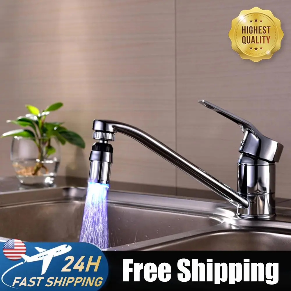 360 Degree Rotation Color Change LED Light Faucet Hydroelectric Water Tap
360 Degree Rotation Color Change LED Light Faucet Hydroelectric Water Tap