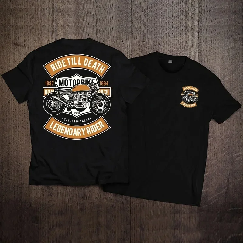 New Large-sized Short Sleeved Pure Cotton T-shirt for Men and Women Rock American Retro Harley Motorcycle Printed Loose T-shirt
New Large-sized Short Sleeved Pure Cotton T-shirt for Men and Women Rock American Retro Harley Motorcycle Printed Loose T-shirt