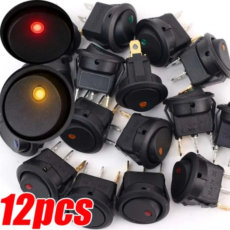 12V Round Cat Eye LED Rocker Switch 3 Pin 2 Position Illuminated Waterproof Panel Toggle Switch for Car Boat Marine Motorcycle
12V Round Cat Eye LED Rocker Switch 3 Pin 2 Position Illuminated Waterproof Panel Toggle Switch for Car Boat Marine Motorcycle