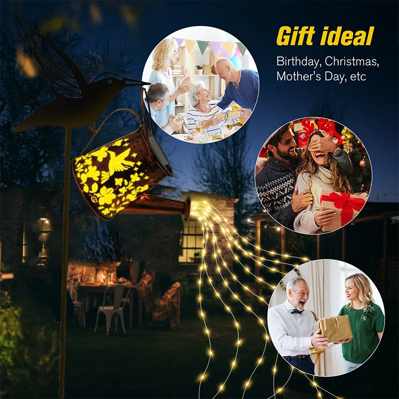 Solar Watering Can Light Led Hummingbird Hanging Solar Fairy Lamp Outdoor Waterproof Villa Path Lawn Lamp For Yard Garden Decor
Solar Watering Can Light Led Hummingbird Hanging Solar Fairy Lamp Outdoor Waterproof Villa Path Lawn Lamp For Yard Garden Decor