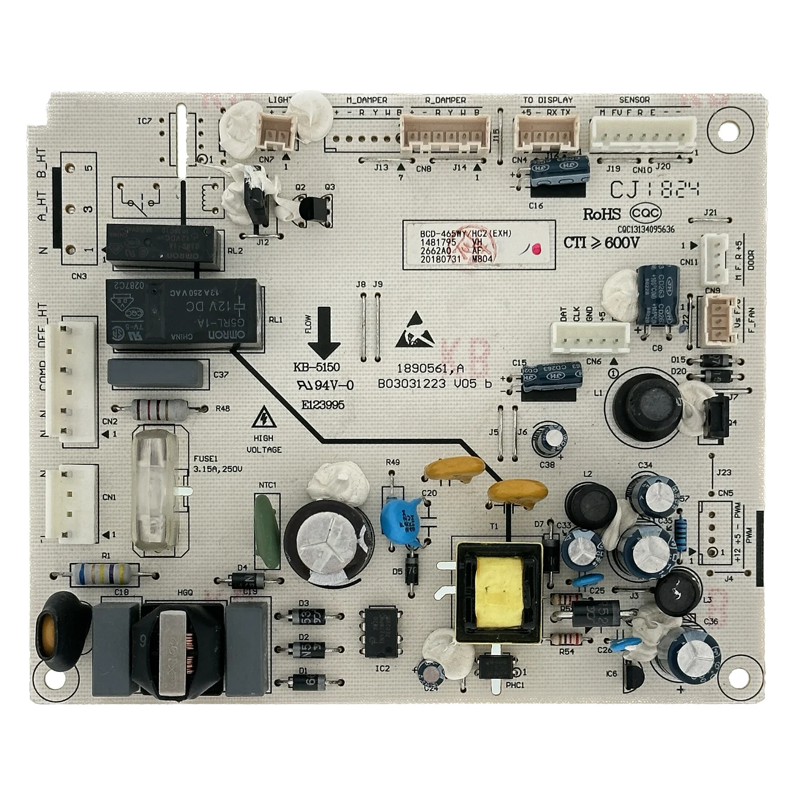 B03031223 Refrigerator Fridge Power Control Board for Hisense BCD-465WY/HC2, BACCO BNTE-15S
B03031223 Refrigerator Fridge Power Control Board for Hisense BCD-465WY/HC2, BACCO BNTE-15S