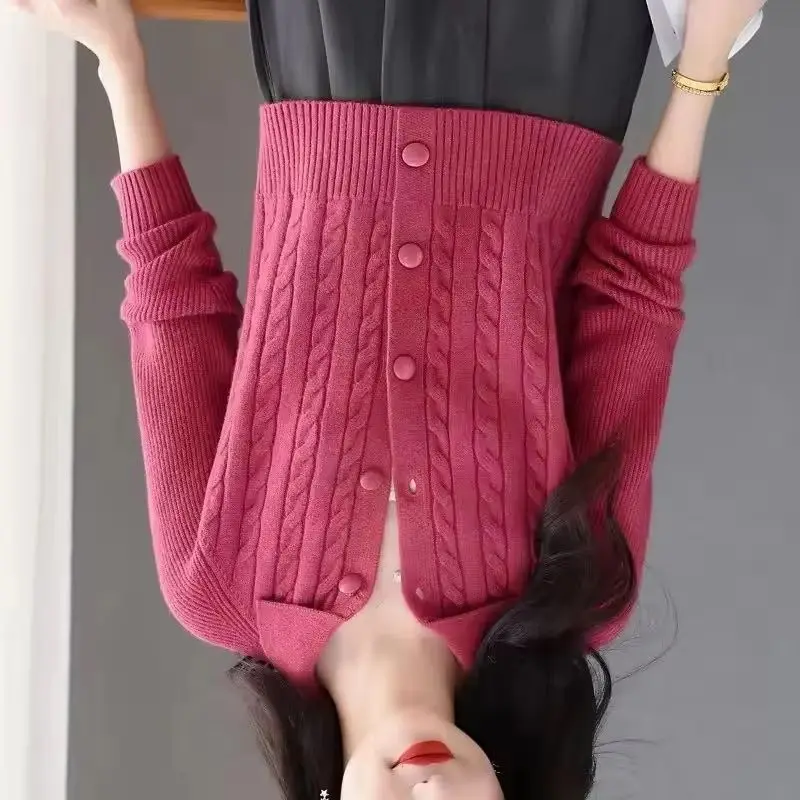 2026 Spring Autumn New Korean Loose Fashion Lapel Sweater Coat Women's Cardigan Short Sweater Outside The Coat Female Top
2026 Spring Autumn New Korean Loose Fashion Lapel Sweater Coat Women's Cardigan Short Sweater Outside The Coat Female Top