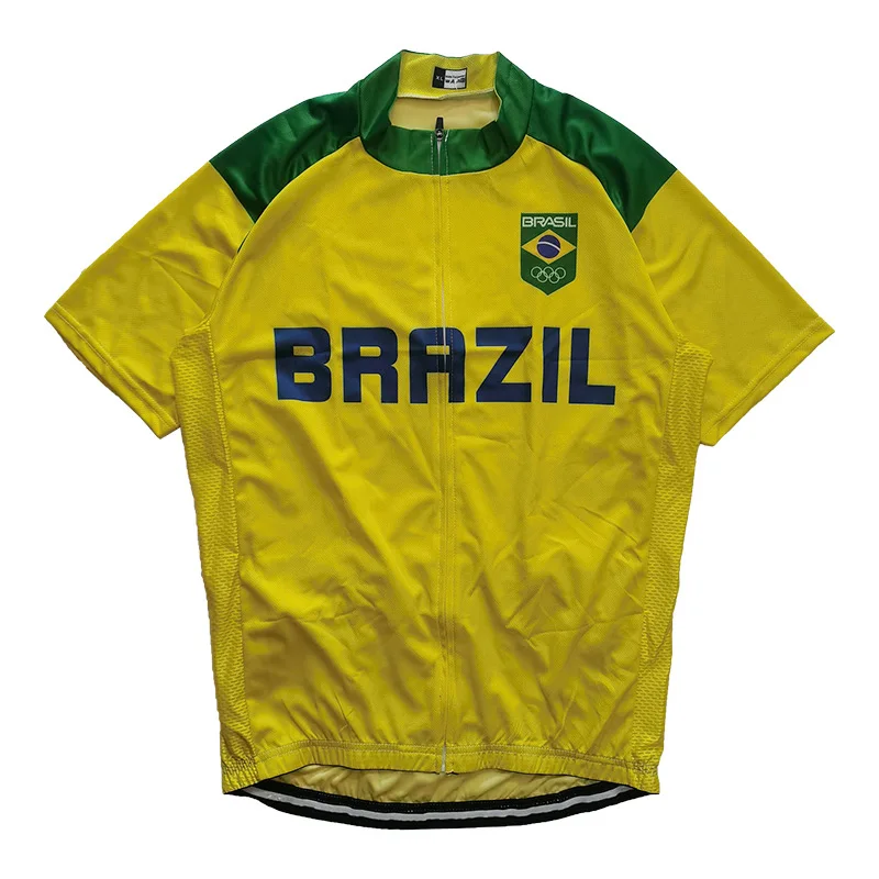 Brazil Cycling Wear Short Sleeve Sweater Road Shirt Motocross Top Bicycle Yellow Jersey Bike Fit Jacket Cool Clothing Outwear
Brazil Cycling Wear Short Sleeve Sweater Road Shirt Motocross Top Bicycle Yellow Jersey Bike Fit Jacket Cool Clothing Outwear