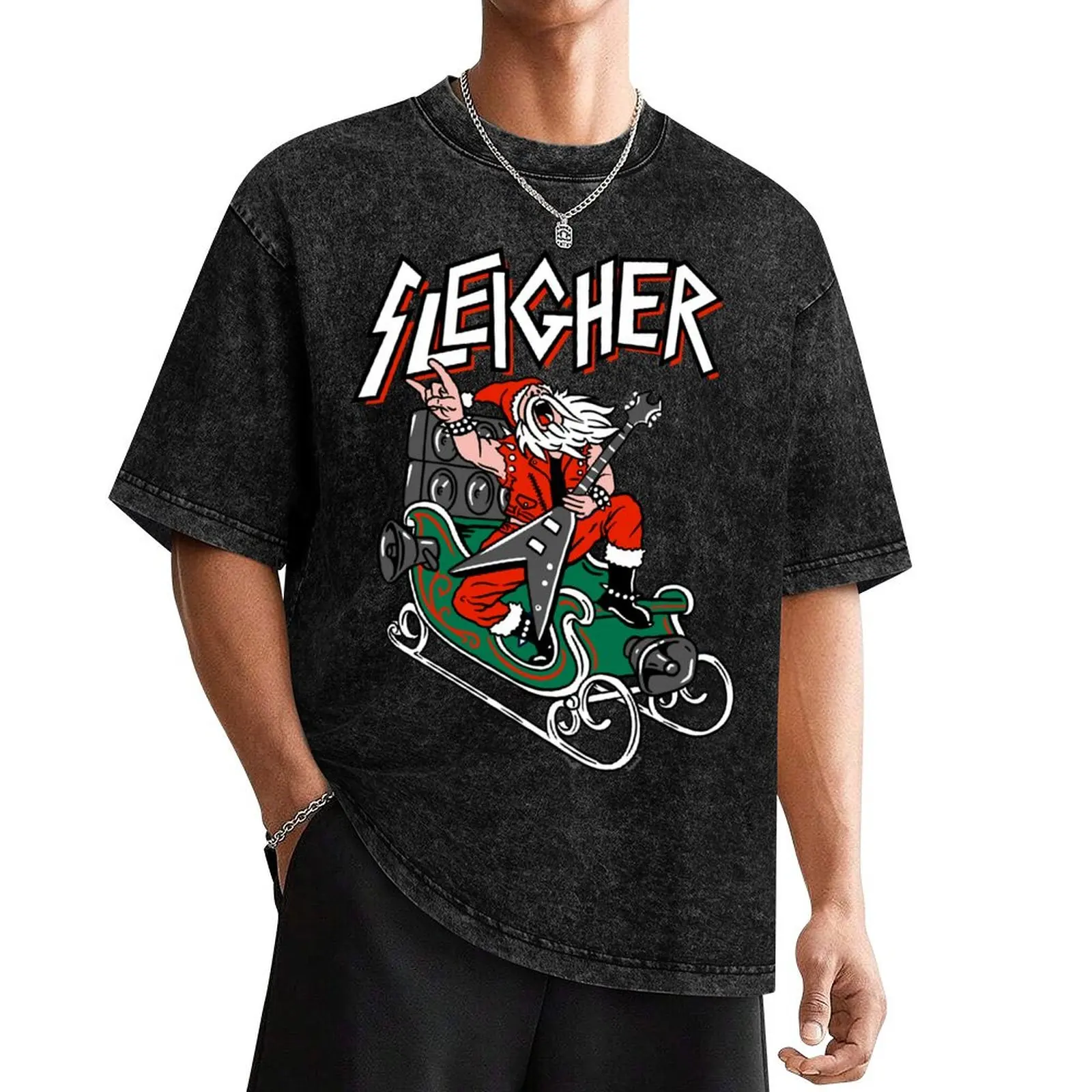 Ugly Christmas Sweater Sleigher - Heavy Metal Santa T-Shirt Louboutins T-shirts man funny meme t-shirts outfits for men
Ugly Christmas Sweater Sleigher - Heavy Metal Santa T-Shirt Louboutins T-shirts man funny meme t-shirts outfits for men