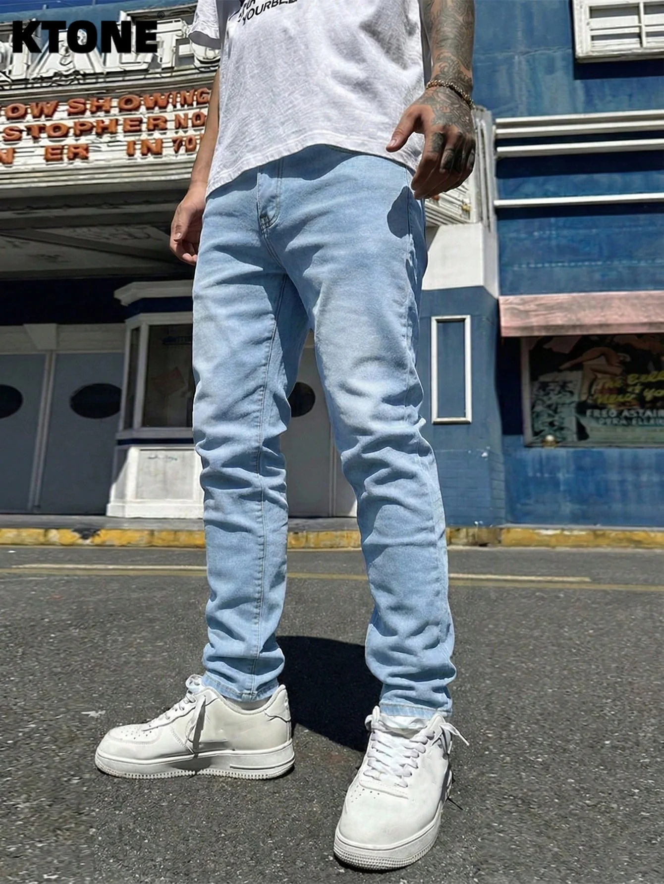 Y2K Blue Slim Jeans Pant Men's Original Drip Vibe Daily Casual Denim Trousers No accessories or belts included
Y2K Blue Slim Jeans Pant Men's Original Drip Vibe Daily Casual Denim Trousers No accessories or belts included