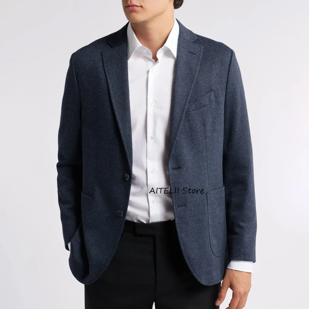 Деловой повседневный модный пиджак для мужчин, мужская куртка с лацканами и двумя пуговицами, тканевые костюмы с узором «елочка», пиджак, одежда
Деловой повседневный модный пиджак для мужчин, мужская куртка с лацканами и двумя пуговицами, тканевые костюмы с узором «елочка», пиджак, одежда
