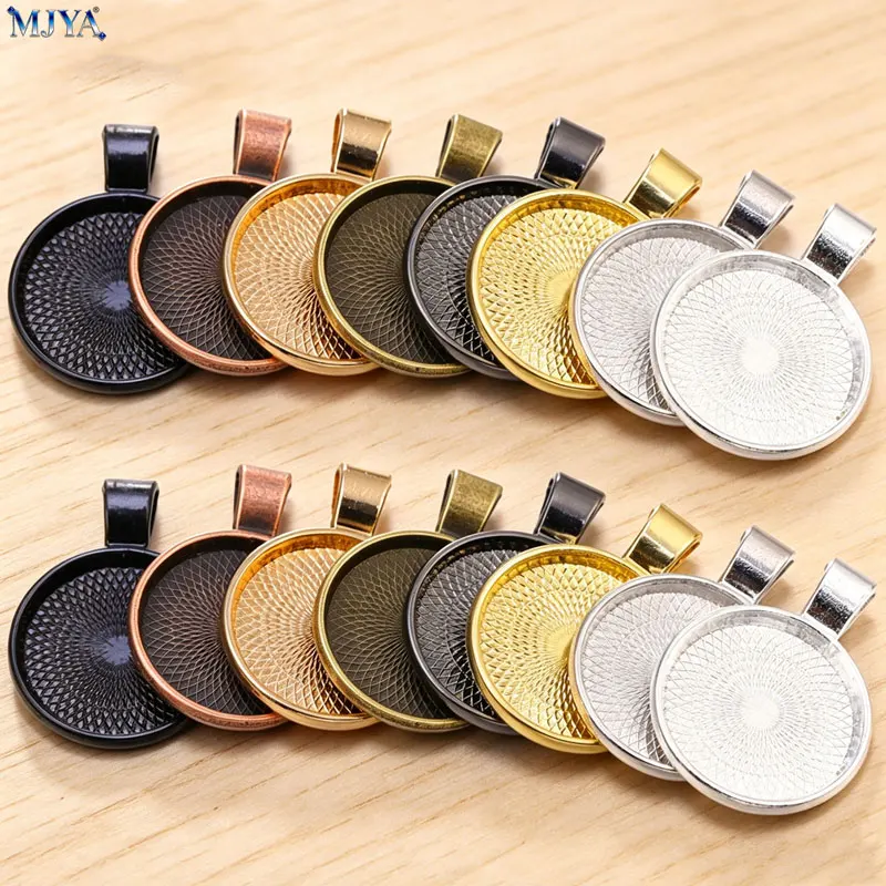 MJYA 10pcs Pendant Settings 20/25/30mm Cabochon Base Good Quality Plated Bezels Tray For DIY Jewelry Making Supplies Accessories
MJYA 10pcs Pendant Settings 20/25/30mm Cabochon Base Good Quality Plated Bezels Tray For DIY Jewelry Making Supplies Accessories