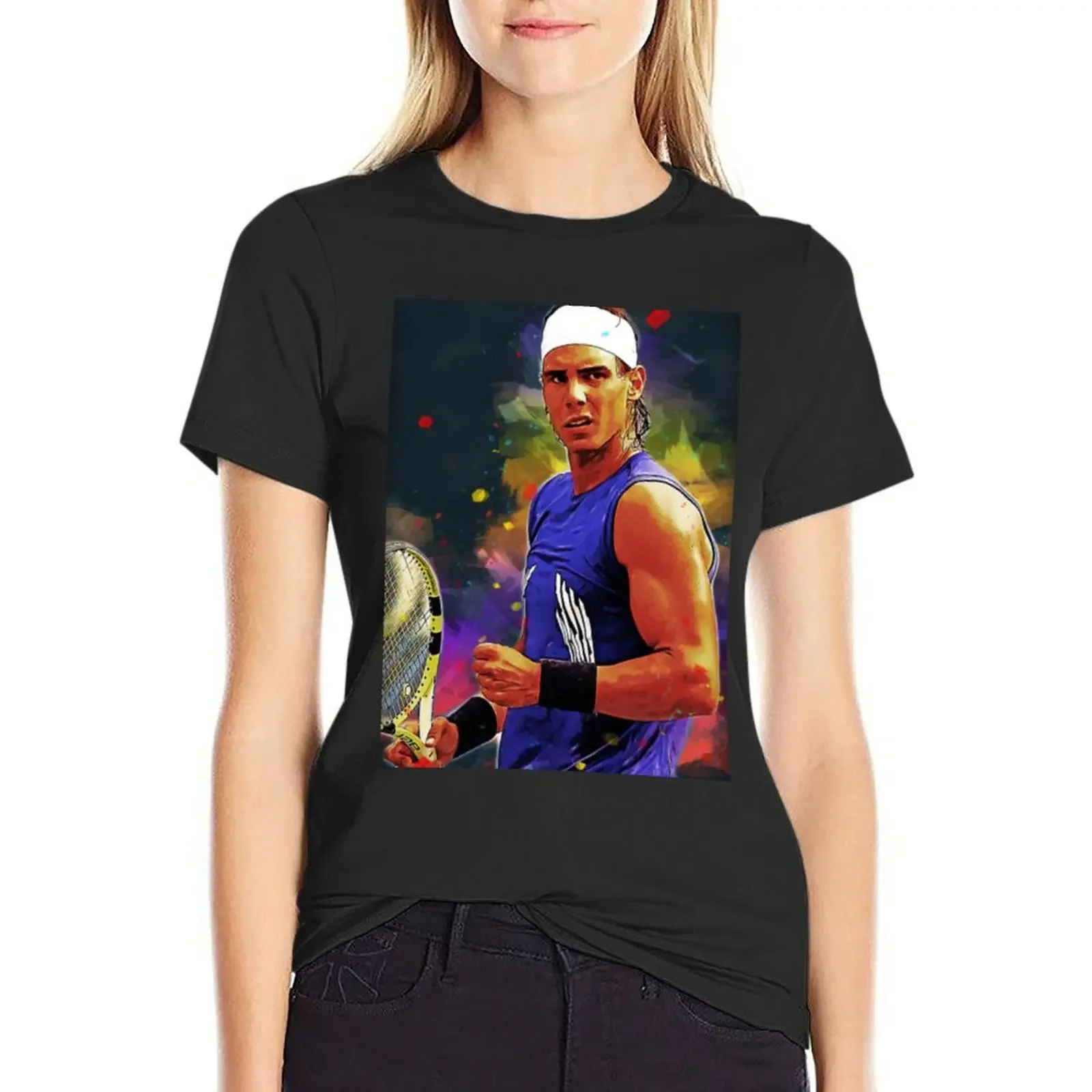 Rafael Nadal Tennis Player Digital Painting T-Shirt Female clothing sweat animal print womans clothing
Rafael Nadal Tennis Player Digital Painting T-Shirt Female clothing sweat animal print womans clothing