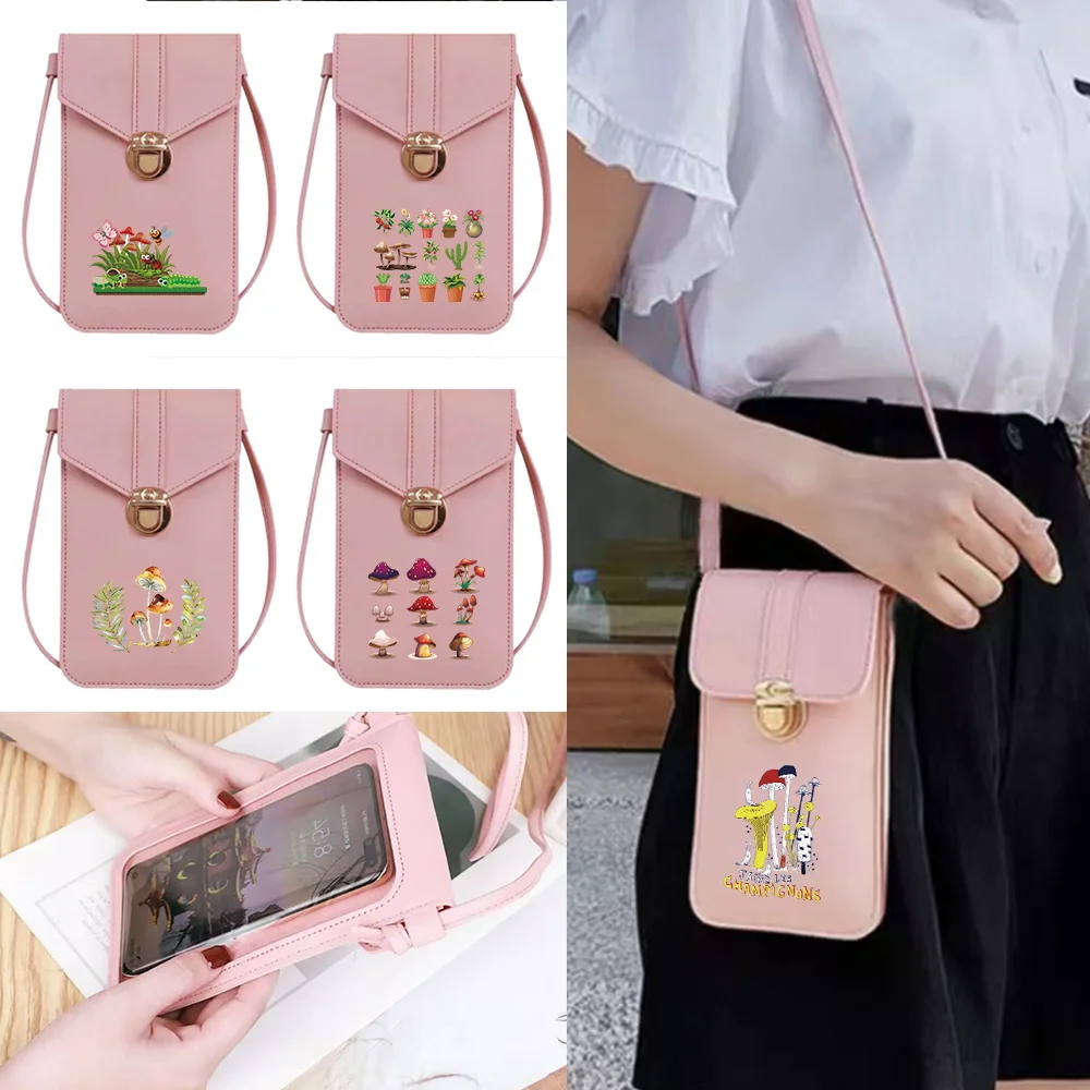 Mobile Phone Pack Fashion Women's Essential Mushroom Pattern Printing Series Simple Portable Pink Multifunctional Bag
Mobile Phone Pack Fashion Women's Essential Mushroom Pattern Printing Series Simple Portable Pink Multifunctional Bag