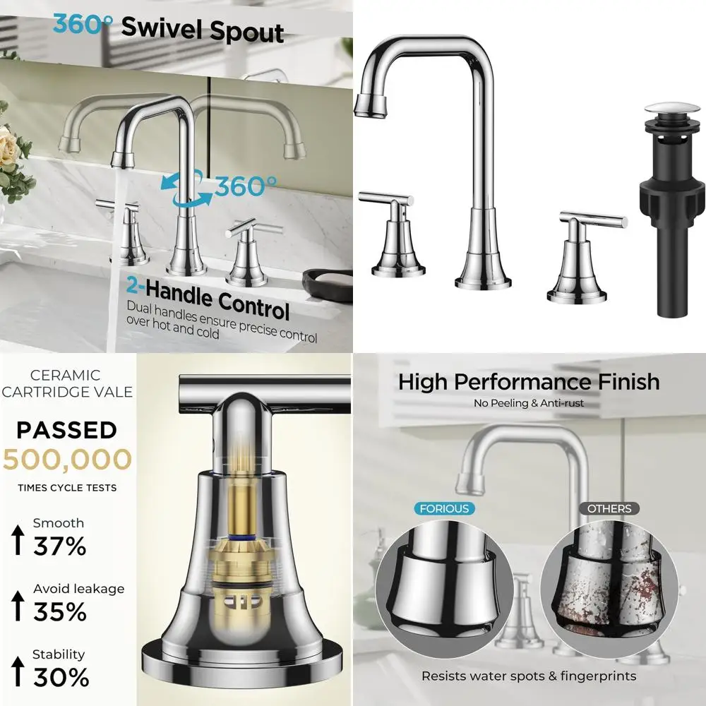 Хромированный смеситель для раковины с 3 отверстиями и выдвижным сливом для 8-дюймовых раковин, идеально подходит для автодомов и кемперов
Хромированный смеситель для раковины с 3 отверстиями и выдвижным сливом для 8-дюймовых раковин, идеально подходит для автодомов и кемперов