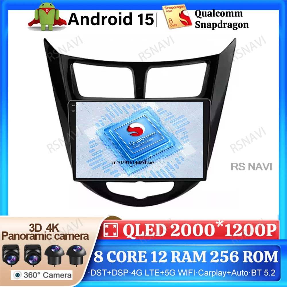 Android 15 Car Radio For Hyundai Solaris Verna Accent 1 2010 - 2016 5G WIFI AUTO Qualcomm DVD 4G LTE GPS Stereo Navigation DSP
Android 15 Car Radio For Hyundai Solaris Verna Accent 1 2010 - 2016 5G WIFI AUTO Qualcomm DVD 4G LTE GPS Stereo Navigation DSP