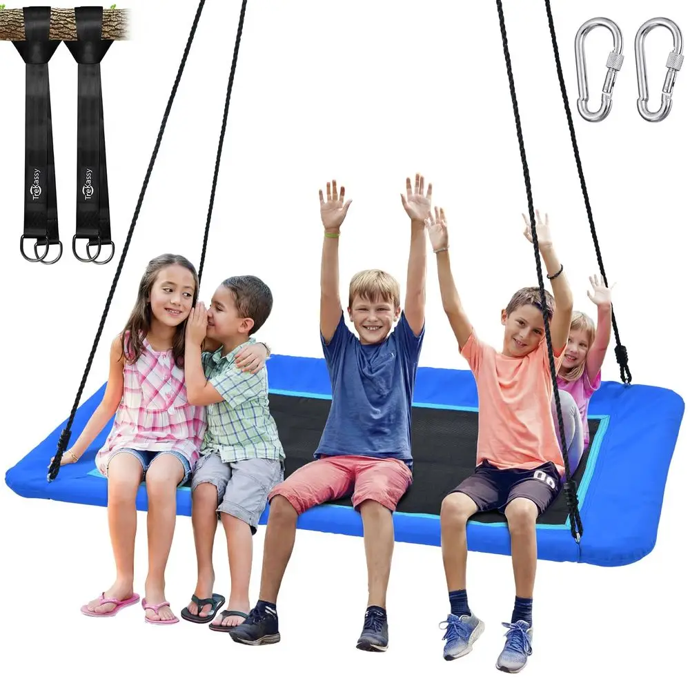 60 Extra Large Rectangle Tree Swing Heavy Duty 700lb Capacity, Waterproof Platform for Kids amp Adults with Complete Installati
60 Extra Large Rectangle Tree Swing Heavy Duty 700lb Capacity, Waterproof Platform for Kids amp Adults with Complete Installati