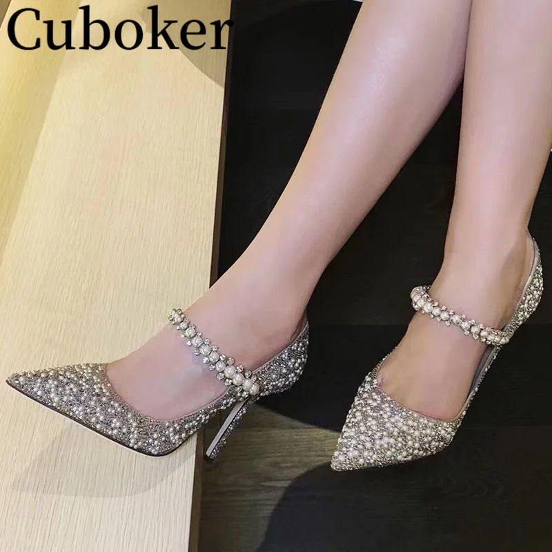 Runway Elegant Crystal Decor Pearl Sandals High Heels Banquet Pointed Toe Ladies Flats Slides 2024 Summer Dress High heels Woman
Runway Elegant Crystal Decor Pearl Sandals High Heels Banquet Pointed Toe Ladies Flats Slides 2024 Summer Dress High heels Woman