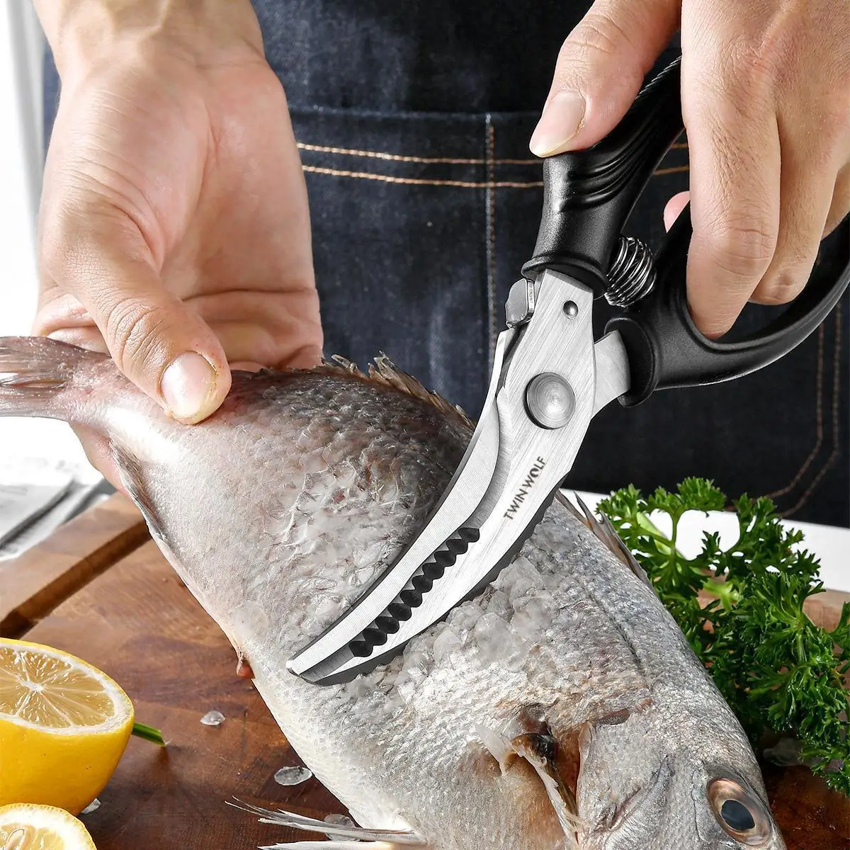 Poultry Shears, Heavy Duty Kitchen Shears With Anti-Slip Handle & Safety Lock, Poultry Scissors for Meat, Chicken, Bone,Turkey
Poultry Shears, Heavy Duty Kitchen Shears With Anti-Slip Handle & Safety Lock, Poultry Scissors for Meat, Chicken, Bone,Turkey