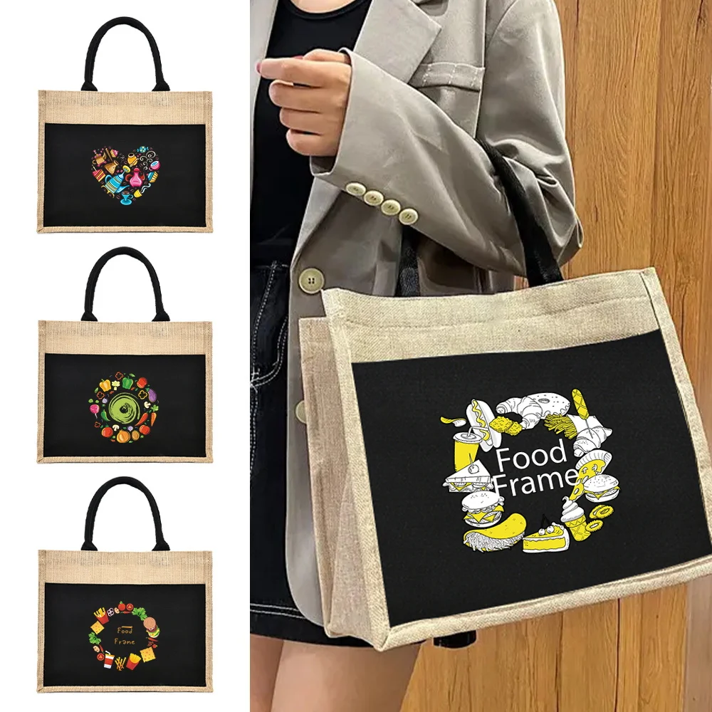 Shopping Bag Made of Cotton and Linen Chest Food Printing Series Female Large Capacity Eco Fashion Casual Commuting Bag
Shopping Bag Made of Cotton and Linen Chest Food Printing Series Female Large Capacity Eco Fashion Casual Commuting Bag