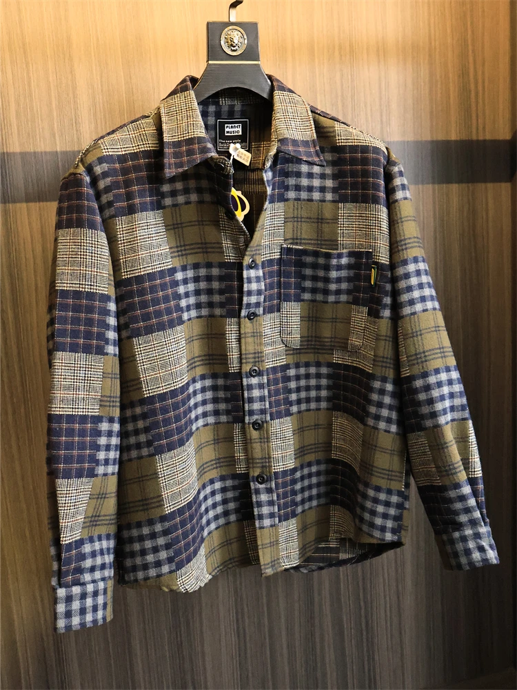 Retro Patchwork Plaid Brushed Spring 2025 Men's Loose Collar Shirt Jacket Long Sleeve Daily Wear Regular Thickness
Retro Patchwork Plaid Brushed Spring 2025 Men's Loose Collar Shirt Jacket Long Sleeve Daily Wear Regular Thickness