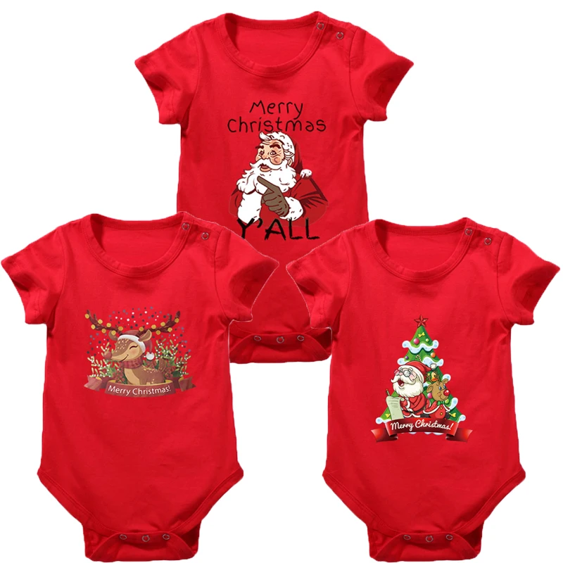 Christmas Infant Baby Boys Girls Romper Short Sleeve Cotton Cartoon Printing Newborn Baby Boys Girls Jumpsuit New Year Clothing
Christmas Infant Baby Boys Girls Romper Short Sleeve Cotton Cartoon Printing Newborn Baby Boys Girls Jumpsuit New Year Clothing
