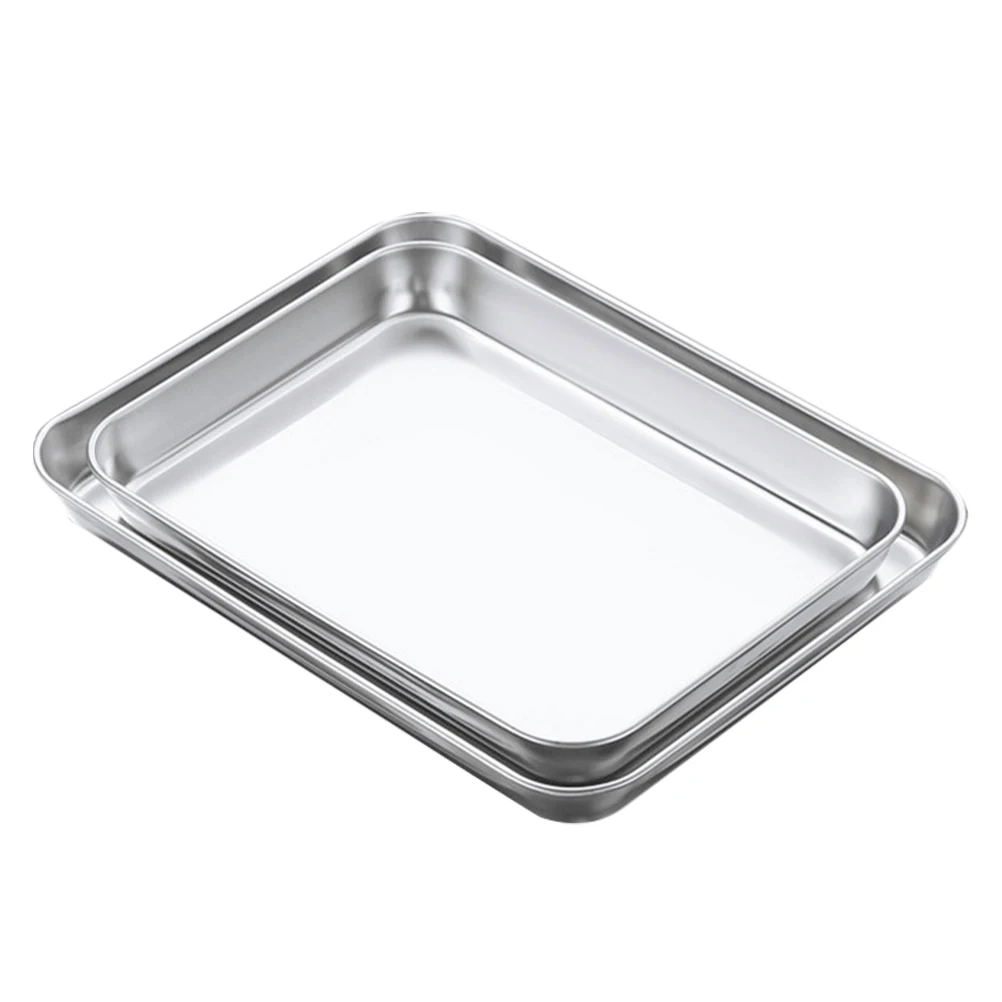 2pcs Stainless Steel Steamer Tray 26.5x15.5x1.2cm 22.7x14.7x1.2cm BBQ Plate Kitchen Food Holder Fruit Tray Banquet Container
2pcs Stainless Steel Steamer Tray 26.5x15.5x1.2cm 22.7x14.7x1.2cm BBQ Plate Kitchen Food Holder Fruit Tray Banquet Container