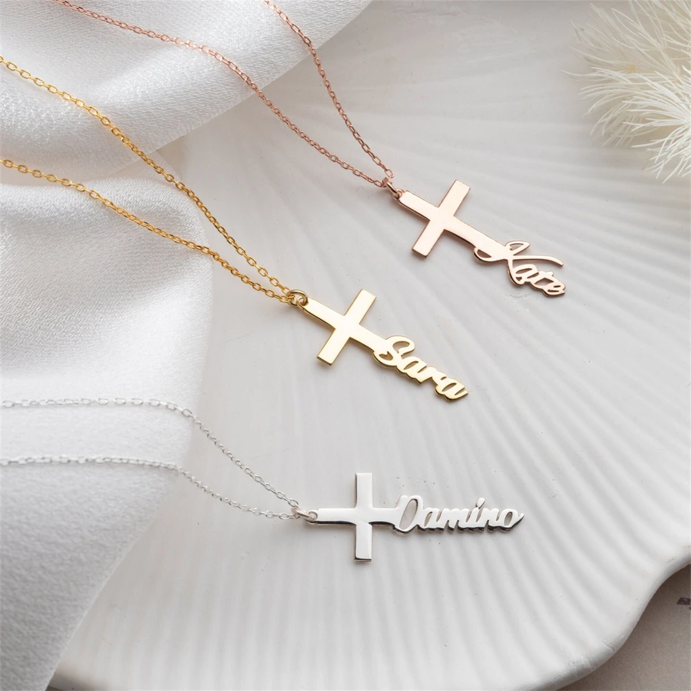 Gold Plated Stainless Steel Custom Cross Name Necklace - Personalized Gift for Girls And Women Ideal for Baptism
Gold Plated Stainless Steel Custom Cross Name Necklace - Personalized Gift for Girls And Women Ideal for Baptism