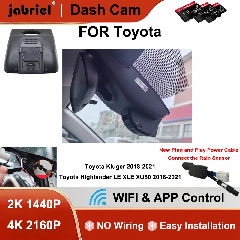 Jabriel 4K Car Dvr Dash Cam Camera Wifi Video Recorder For Toyota Highlander XU50 LE XLE for Toyota Kluger 2018 2019 2020 2021
Jabriel 4K Car Dvr Dash Cam Camera Wifi Video Recorder For Toyota Highlander XU50 LE XLE for Toyota Kluger 2018 2019 2020 2021