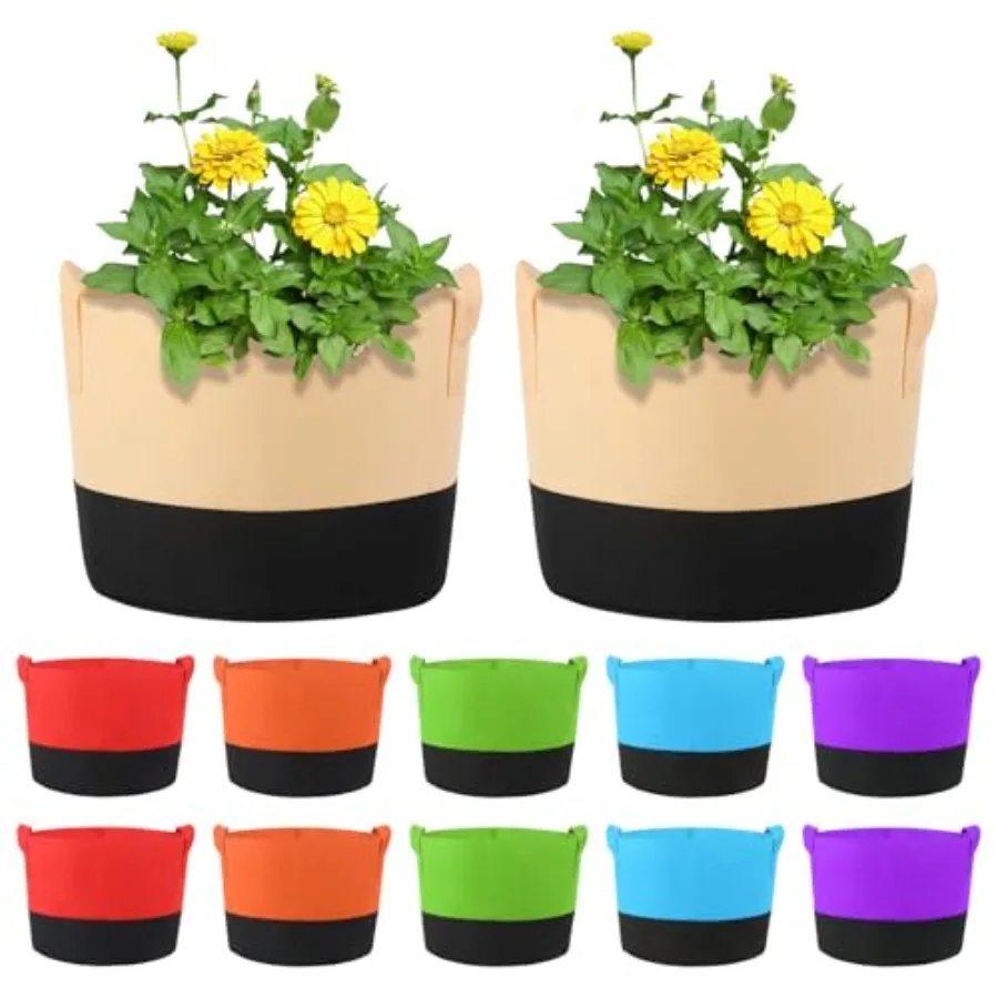 12 Pack 1 Grow Bags Colorful Fabric Plant Pots with Handles 1 Gal Garden Grow Bags Fabric Grow Pots Plant Growing Bags Vegetabl
12 Pack 1 Grow Bags Colorful Fabric Plant Pots with Handles 1 Gal Garden Grow Bags Fabric Grow Pots Plant Growing Bags Vegetabl