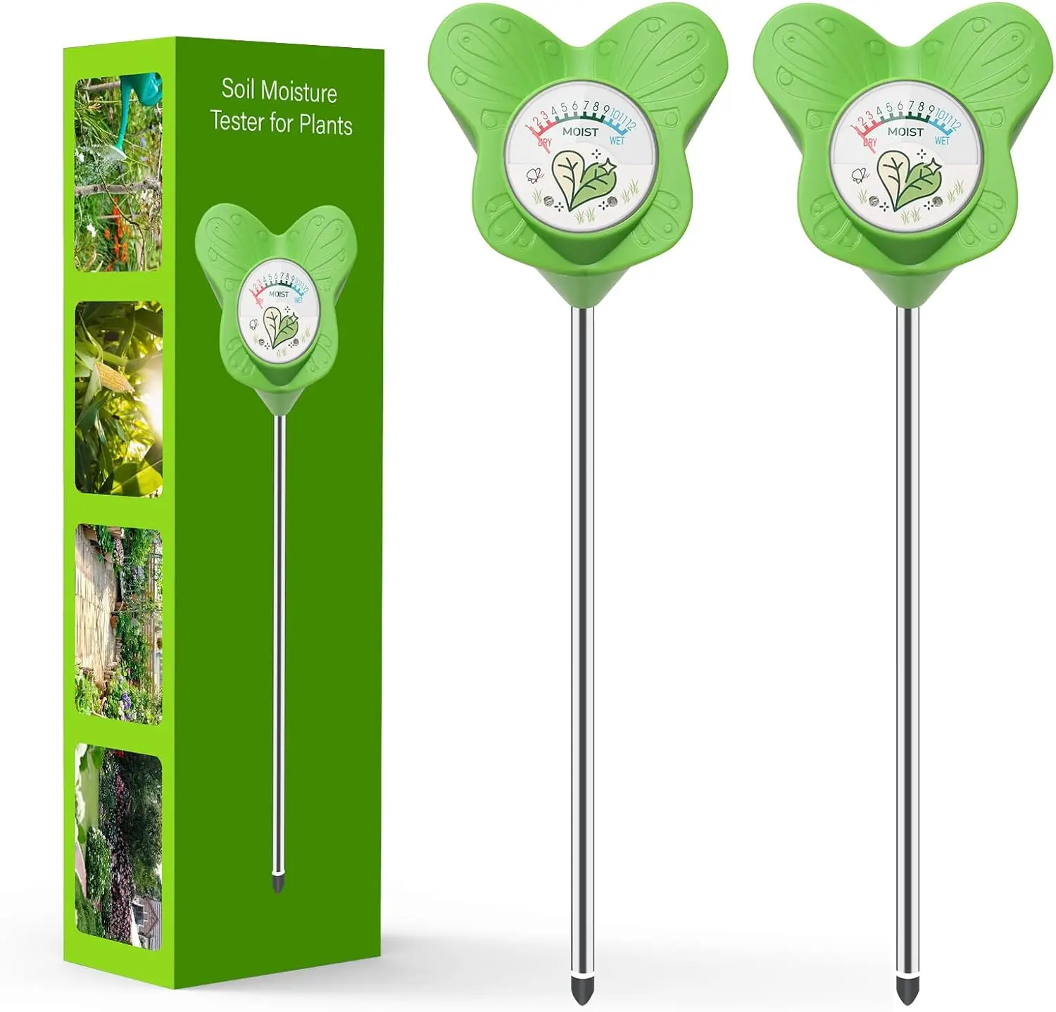 Soil Moisture Meter for Plants, Indoor/Outdoor, No Battery Needed, 2 Pack
Soil Moisture Meter for Plants, Indoor/Outdoor, No Battery Needed, 2 Pack