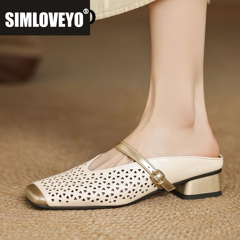 SIMLOVEYO 2025 новый дизайн, женские сабо с квадратным носком, средние каблуки 3,5 см, дышащие женские сандалии без шнуровки с пряжкой на ремне, большие размеры 42 43 
SIMLOVEYO 2025 новый дизайн, женские сабо с квадратным носком, средние каблуки 3,5 см, дышащие женские сандалии без шнуровки с пряжкой на ремне, большие размеры 42 43