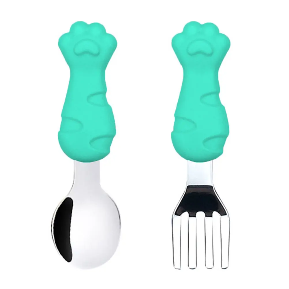 1Set Baby Feeding Fork Spoon Set Silicone Handle Stainless Steel Short Handle Training Tableware -Feeding Tools
1Set Baby Feeding Fork Spoon Set Silicone Handle Stainless Steel Short Handle Training Tableware -Feeding Tools