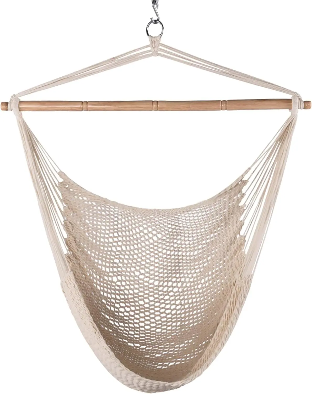 Hanging Rope Weaving Chair with 40" Hardwood Spreader Bar, Soft Cotton for Indoor/Outdoor Use, Max 300 LBS
Hanging Rope Weaving Chair with 40" Hardwood Spreader Bar, Soft Cotton for Indoor/Outdoor Use, Max 300 LBS