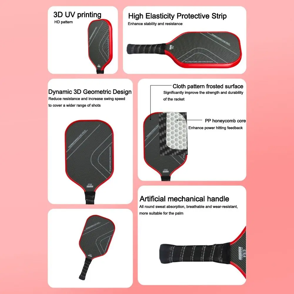 T700 Pickleball Paddles Carbon Fiber USAPA Approved Pickleball Rackets Non-slip Grip Lightweight Pickle Ball Paddle
T700 Pickleball Paddles Carbon Fiber USAPA Approved Pickleball Rackets Non-slip Grip Lightweight Pickle Ball Paddle