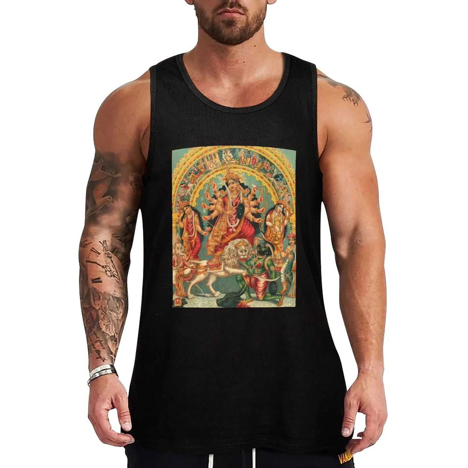 Shri Durga slays the buffalo demon Mahishasura Tank Top gym clothes for man bodybuilding men clothes Male vest men clothes
Shri Durga slays the buffalo demon Mahishasura Tank Top gym clothes for man bodybuilding men clothes Male vest men clothes