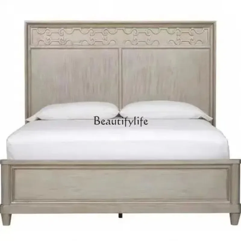 ls 35American solid wood carving flower board bed French light luxury bedroom high back 1.8 meters double bed
ls 35American solid wood carving flower board bed French light luxury bedroom high back 1.8 meters double bed